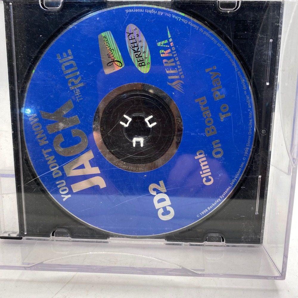 You Don't Know Jack The Ride CD2 PC Game 1998‎ Sierra Berkeley Systems Disc Only